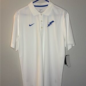 Tampa Bay Lightning Nike White Polo Shirt Athletic Fit